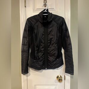 Lululemon Running Jacket Black Run Bundle Up Goose Down Fleece size 6 b2